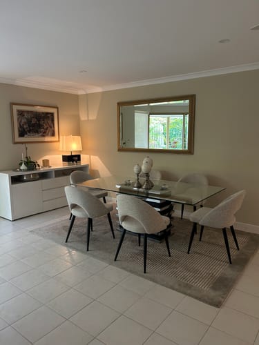 Customer photo review of Brinley Fabric Dining Chair in Beige