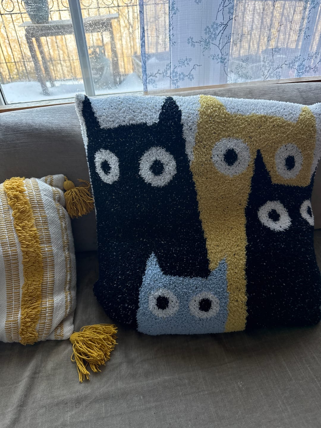 Customer photo review of Funny Cats Pillow