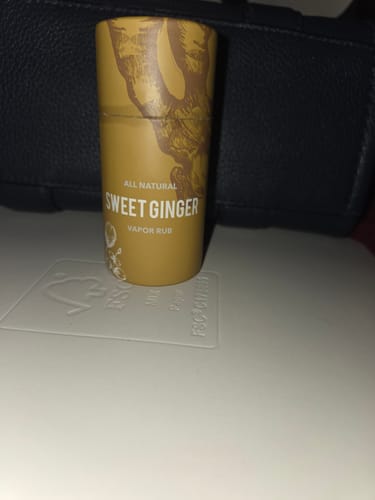 Customer photo review of Sweet Ginger Vapor Rub Stick