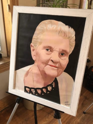 Customer photo review of Custom Portrait Paint By Numbers