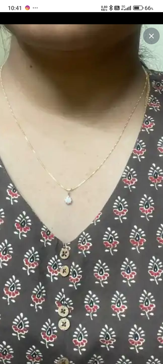 Customer photo review of Royal Solitaire Necklace