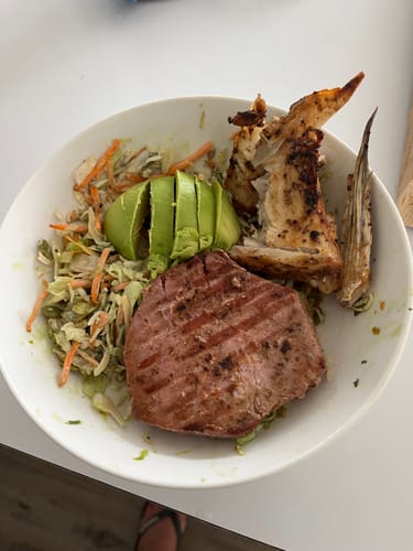 Customer photo review of Yellowfin Tuna Loin Steaks (High Grade Frozen)