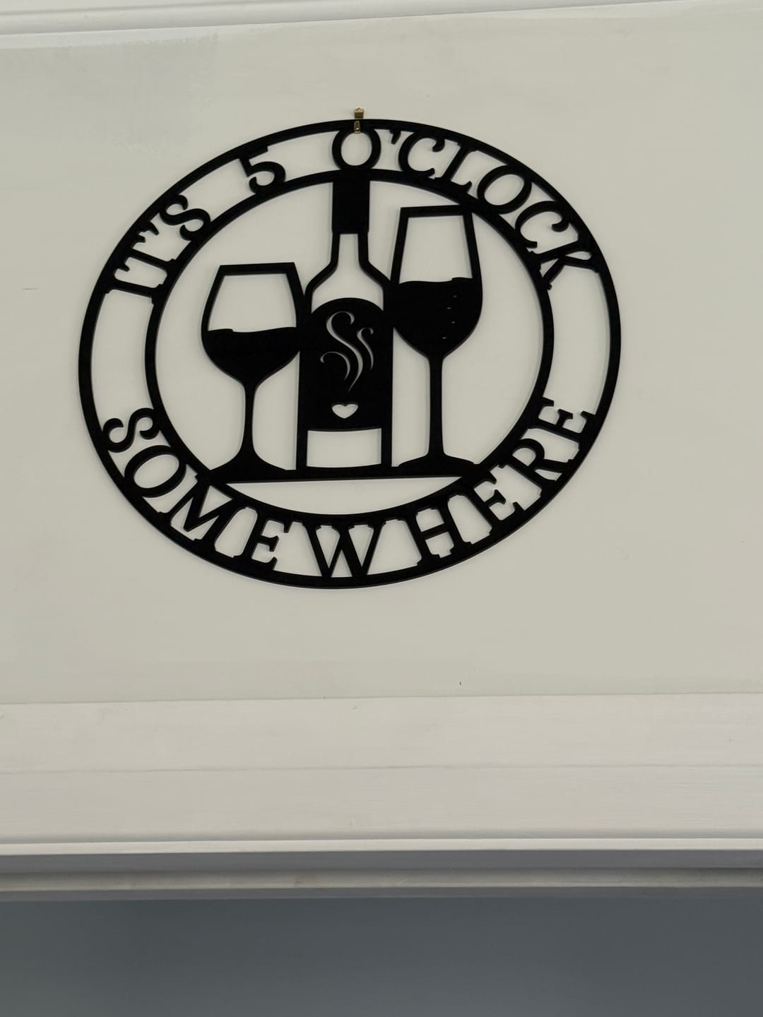 Customer photo review of It's 5 Somewhere Wall Art