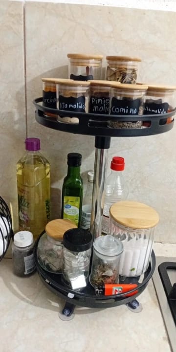 Customer photo review of DOESS Spice Rack Arco -3 Layers