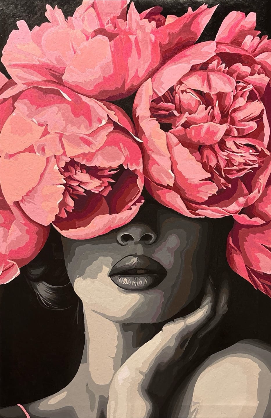 Customer photo review of Malen nach Zahlen - Noir Woman - Premium Painting