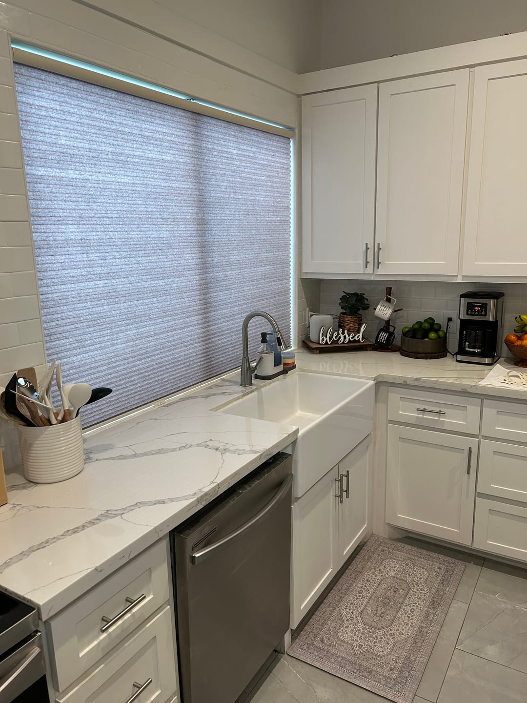 Customer photo review of Single-Layer Honeycomb Shades Blackout & Light Filtering