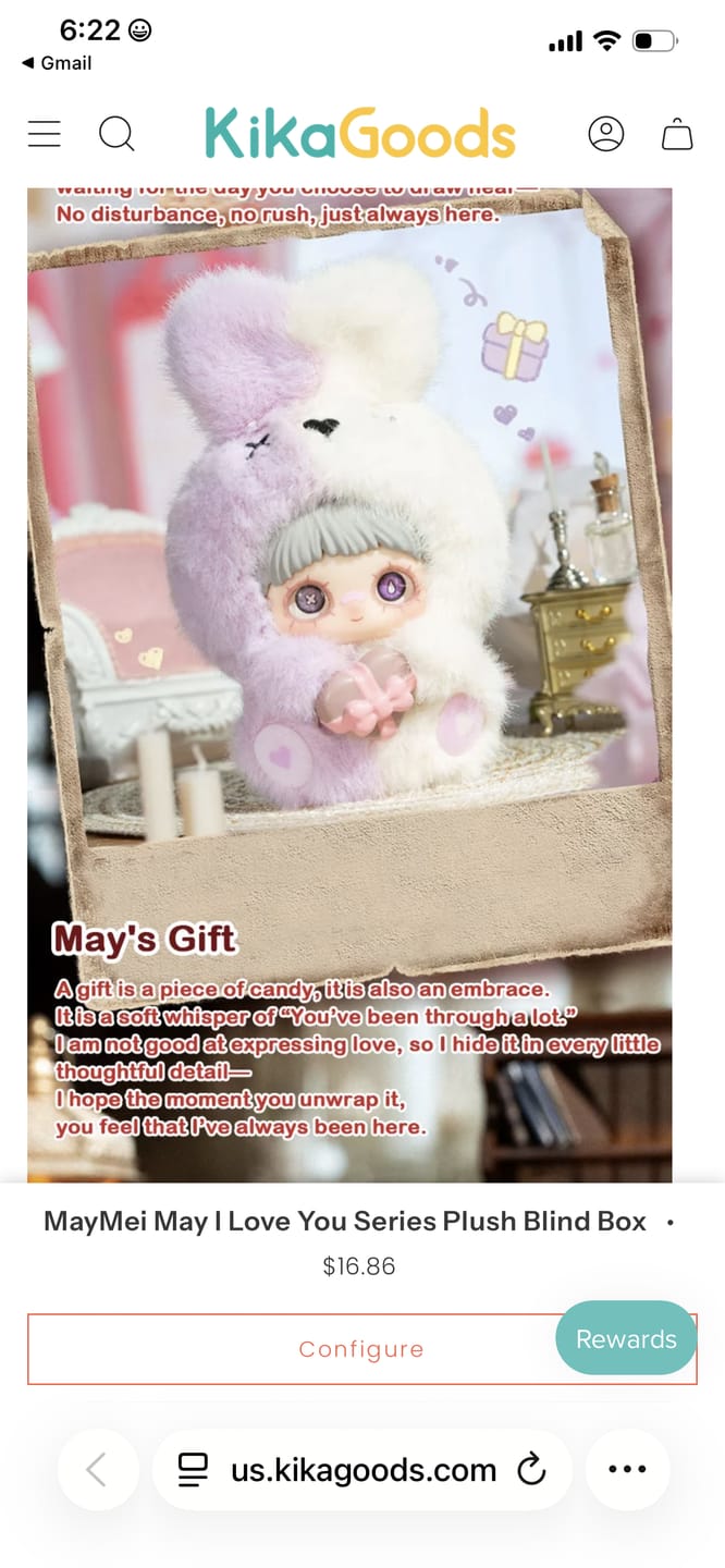 Customer photo review of MayMei May I Love You Series Plush Blind Box