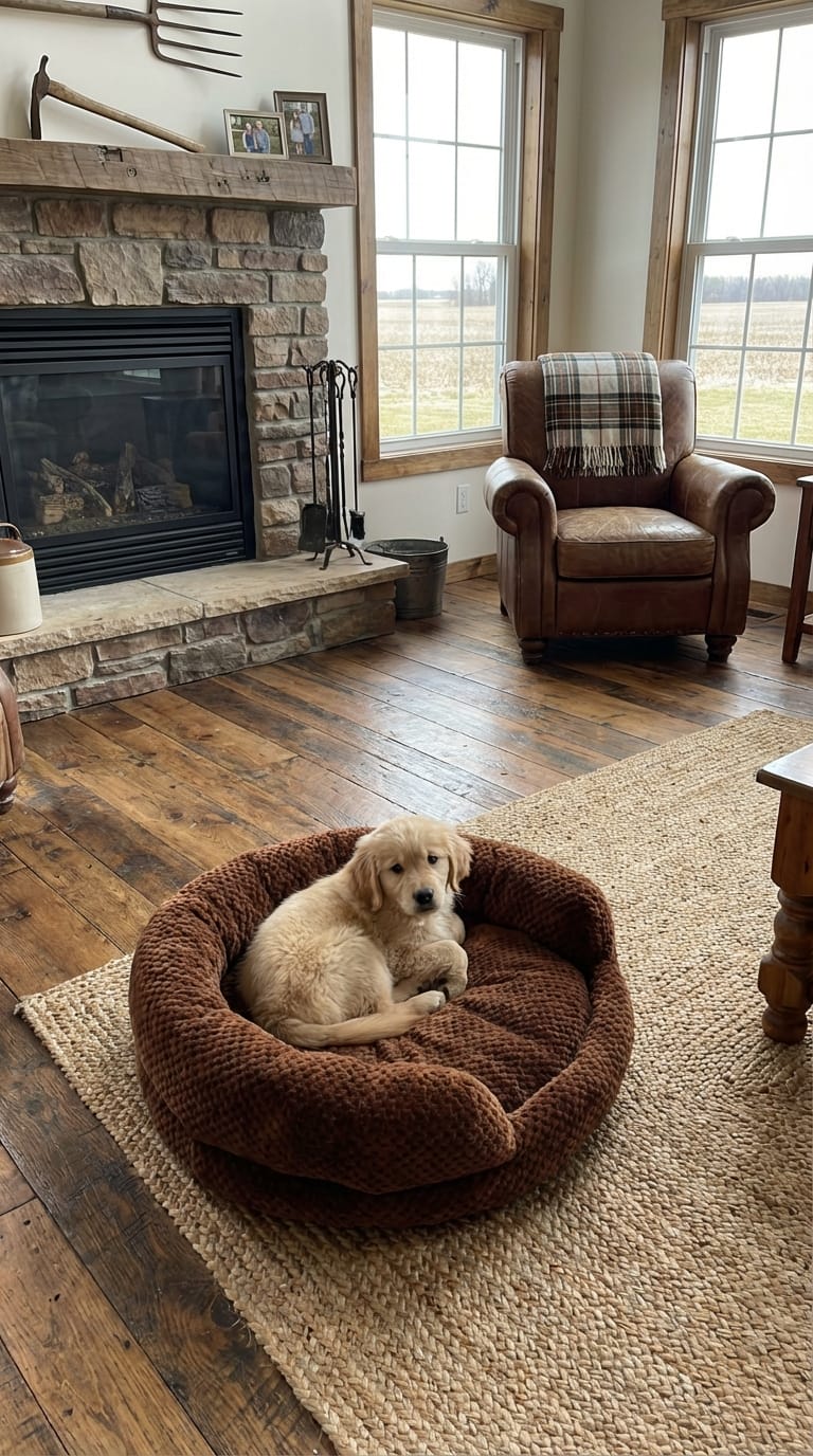 Customer photo review of PlushNest Deluxe Orthopedic Pet Bed
