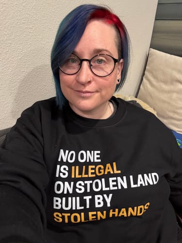 Customer photo review of Stolen Land Sweatshirt