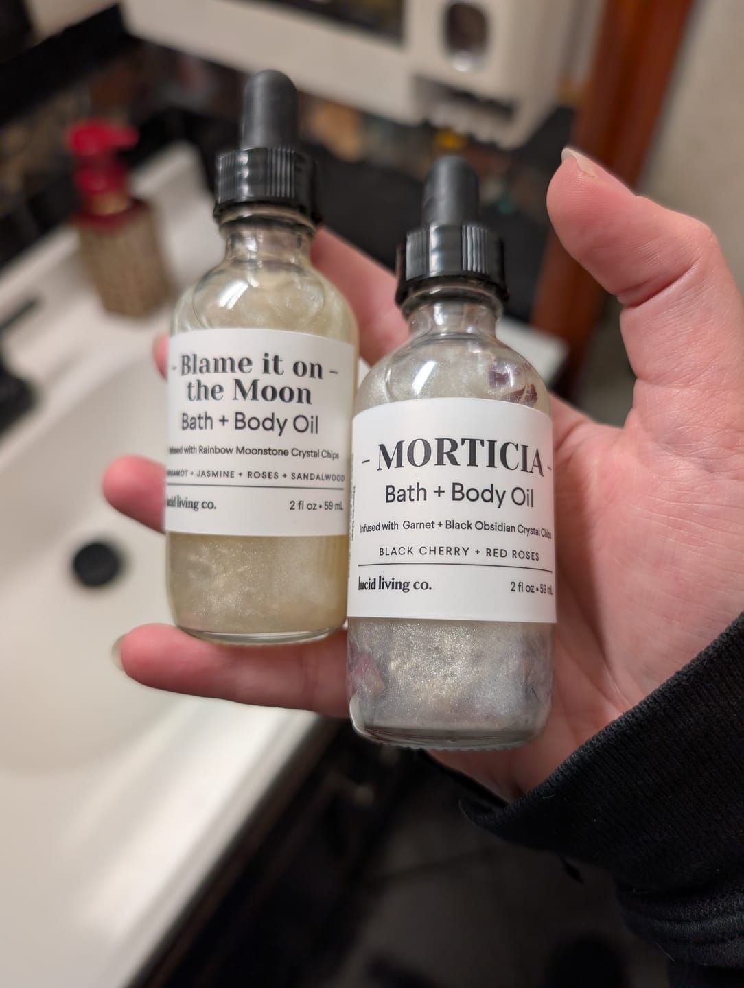 Customer photo review of Blame it on the Moon Bath & Body Oil