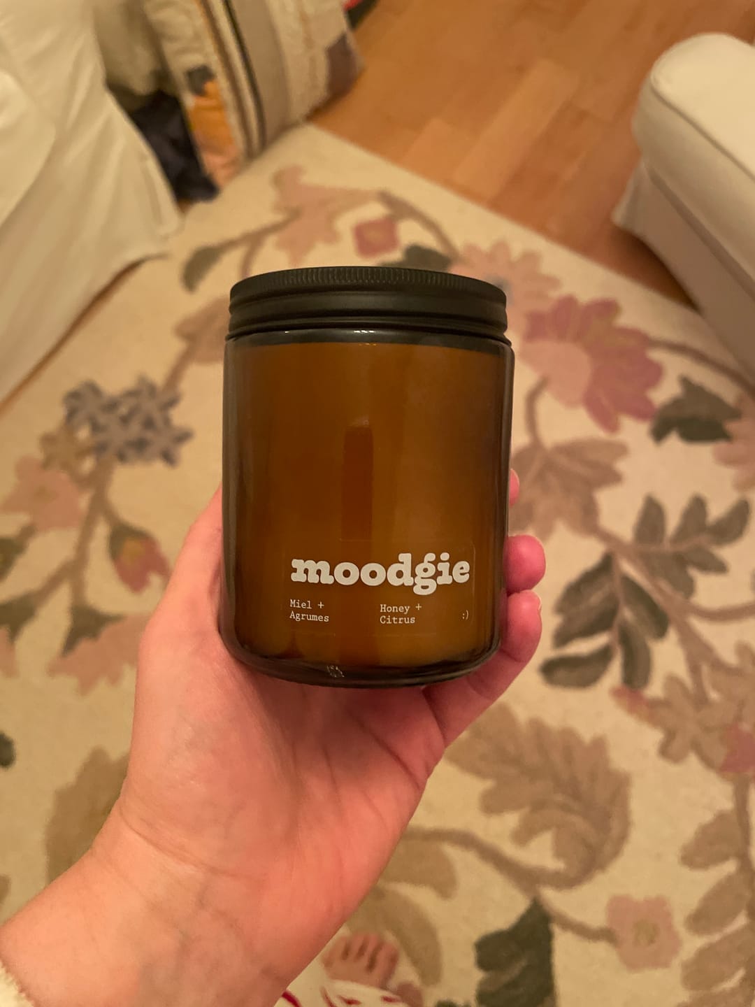 Customer photo review of Bougie - Miel + Agrumes