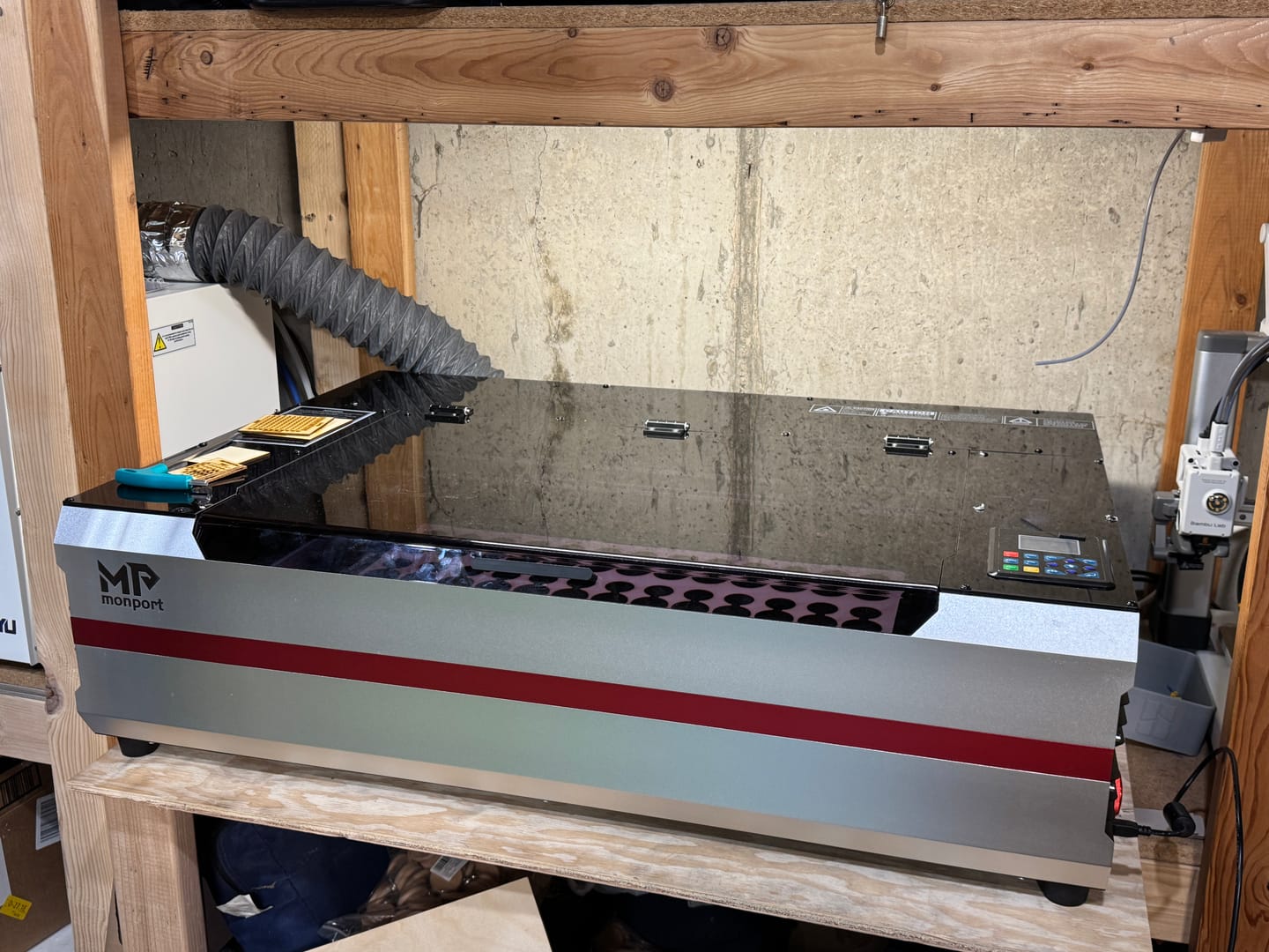 Customer photo review of Monport Reno65 Pro 65W Desktop CO2 Laser Engraver & Cutter (24" X 16") with DSP Controller and Magnetic Assisted Focus