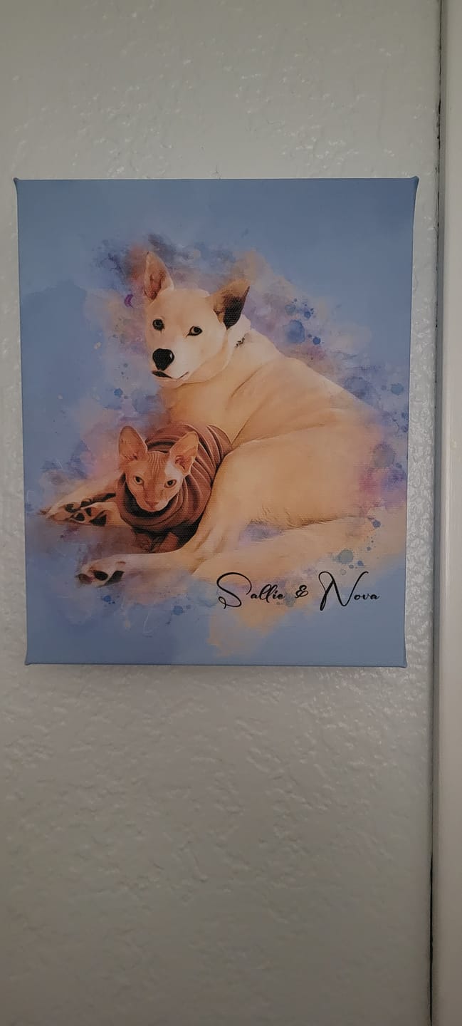 Customer photo review of Pet Art Canvas Print