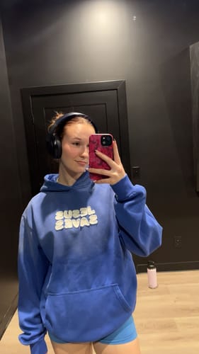 Customer photo review of Jesus Saves Patchwork Hoodie