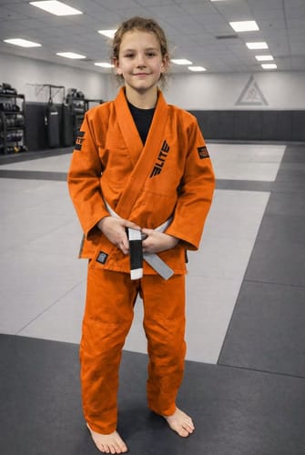 Customer photo review of Core Orange Brazilian Jiu Jitsu Kids BJJ Gi