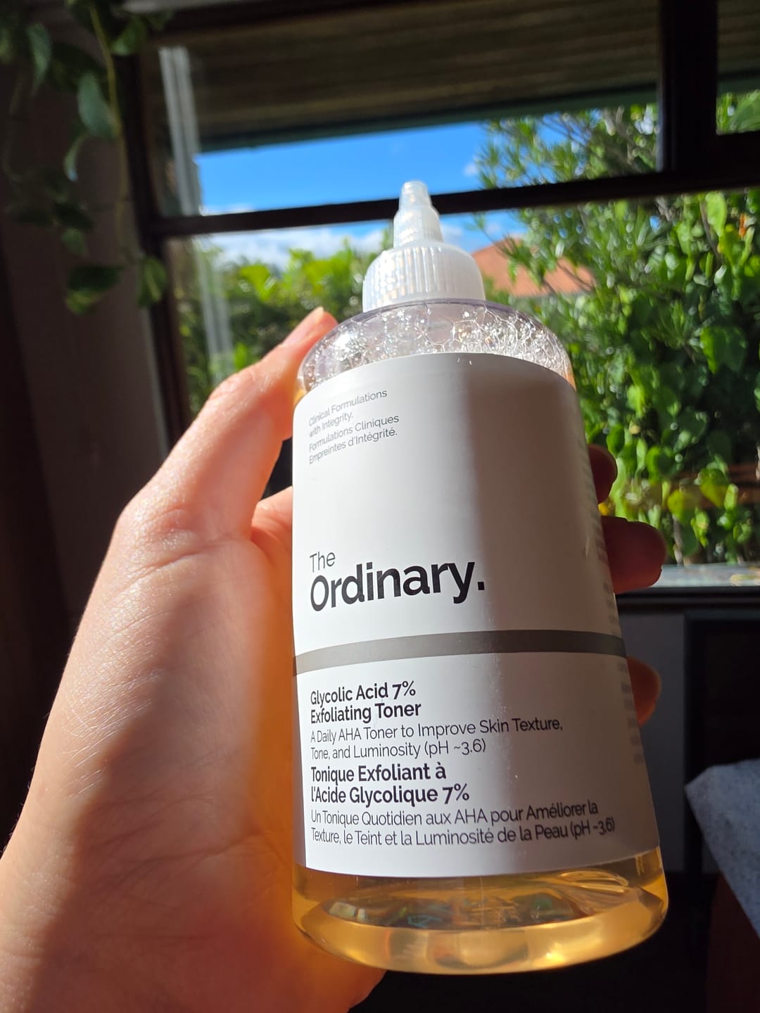 Customer photo review of Glycolic Acid 7% Exfoliating Toning Solution