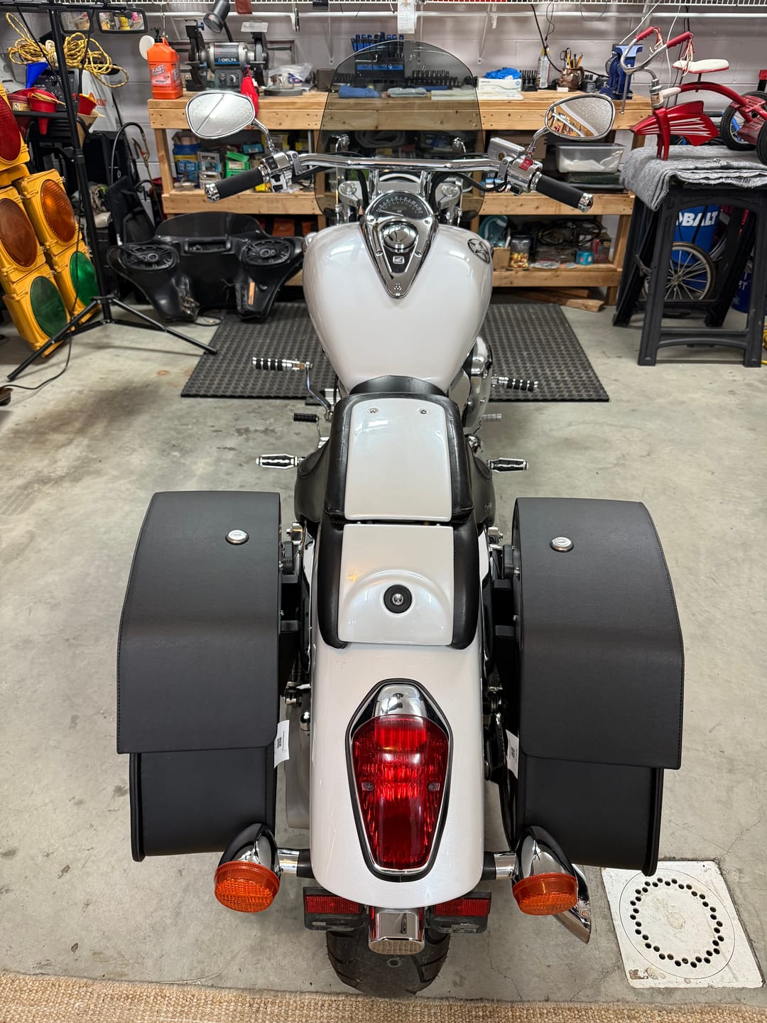 Customer photo review of 28L - Panzer Medium Hard Mount Honda VTX 1300 C Motorcycle Saddlebags