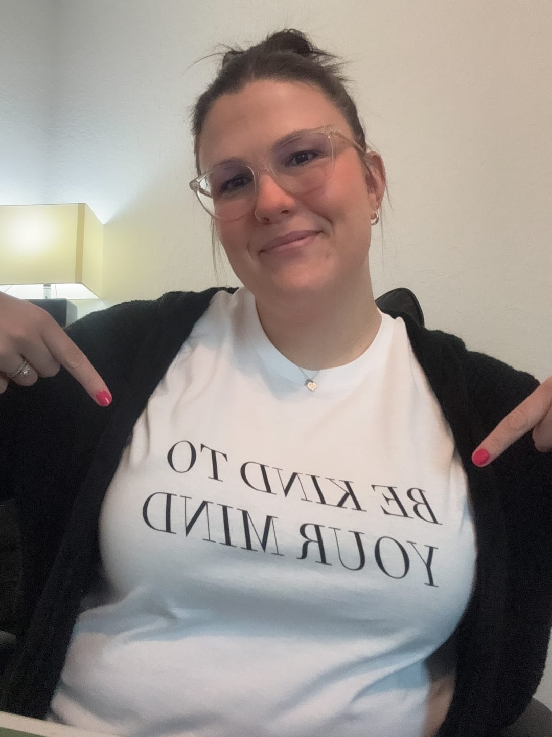 Customer photo review of Be Kind To Your Mind T-Shirt