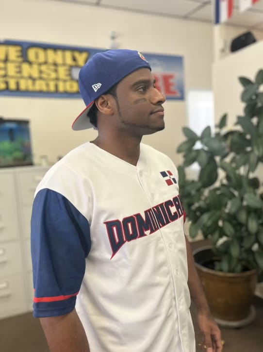 Customer photo review of Dominican Republic Heritage Custom Baseball Jersey
