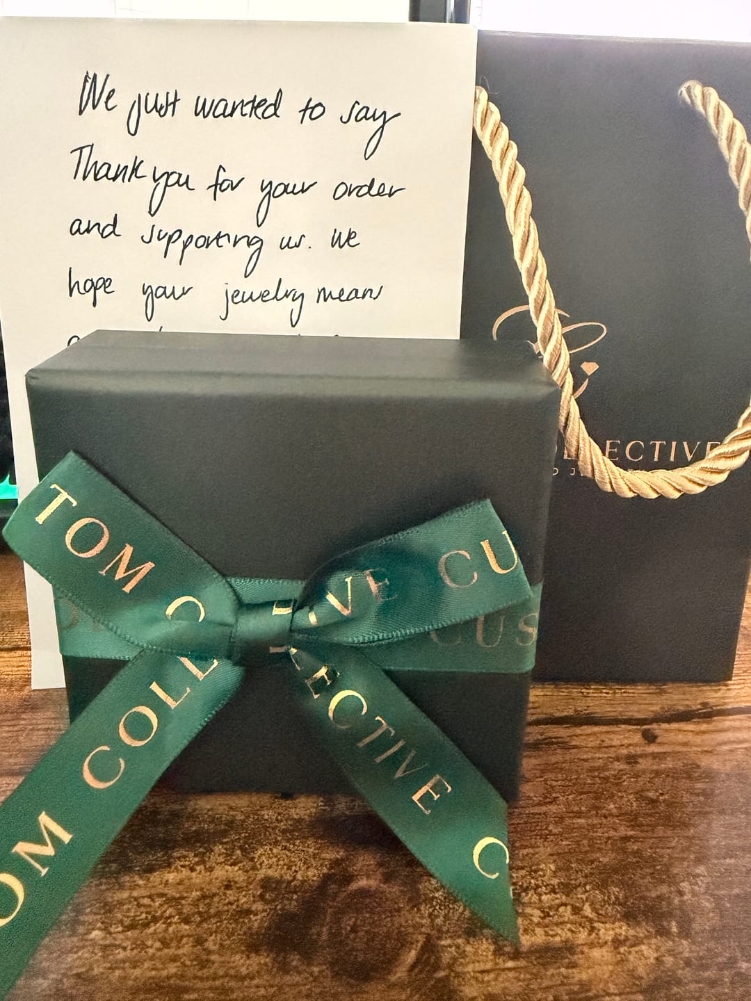 Customer photo review of Dainty Cross and Birthstone Necklace