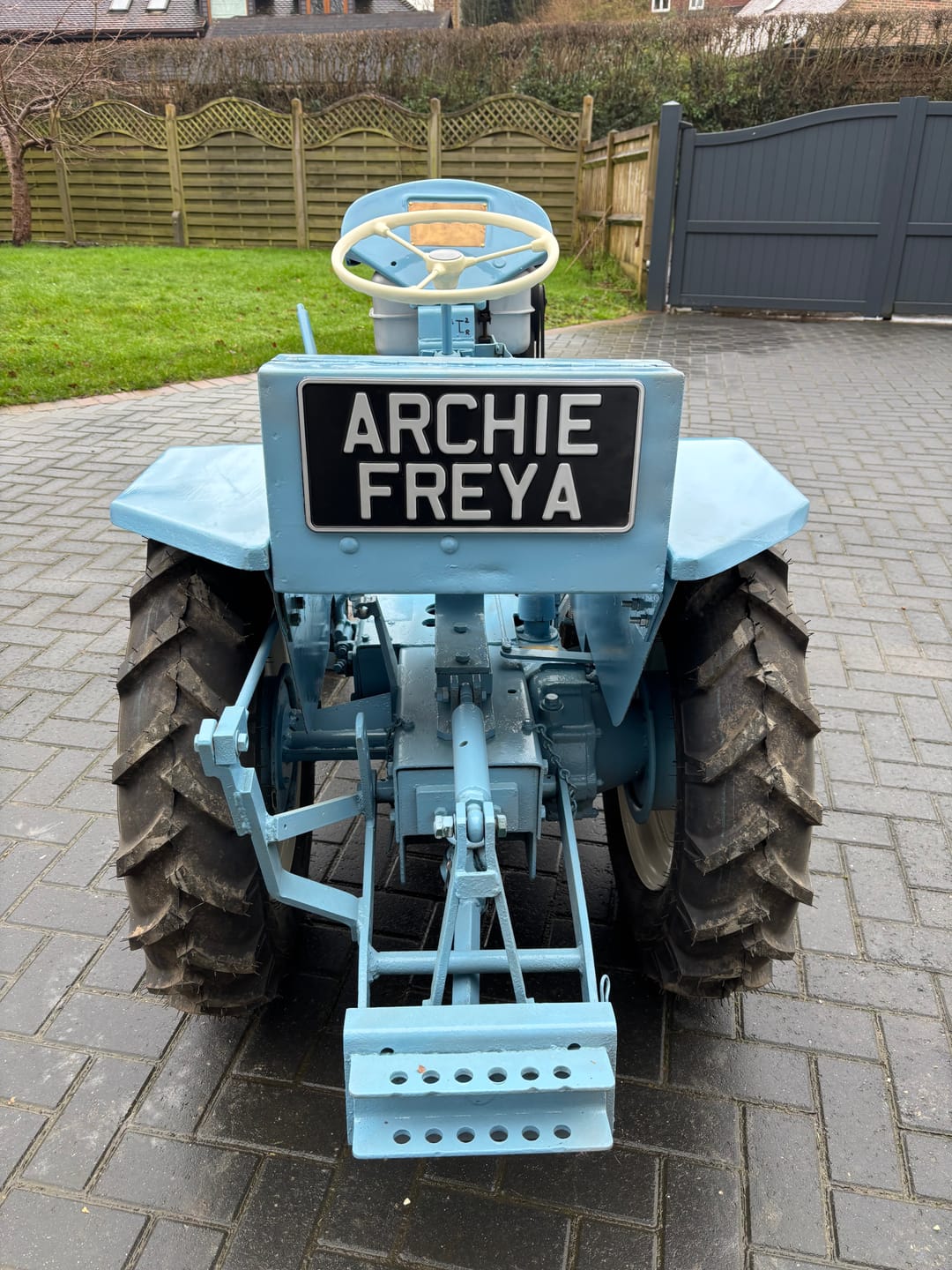 Customer photo review of Classic Metal Pressed Motorcycle Number Plate - 9 x 7 Inches
