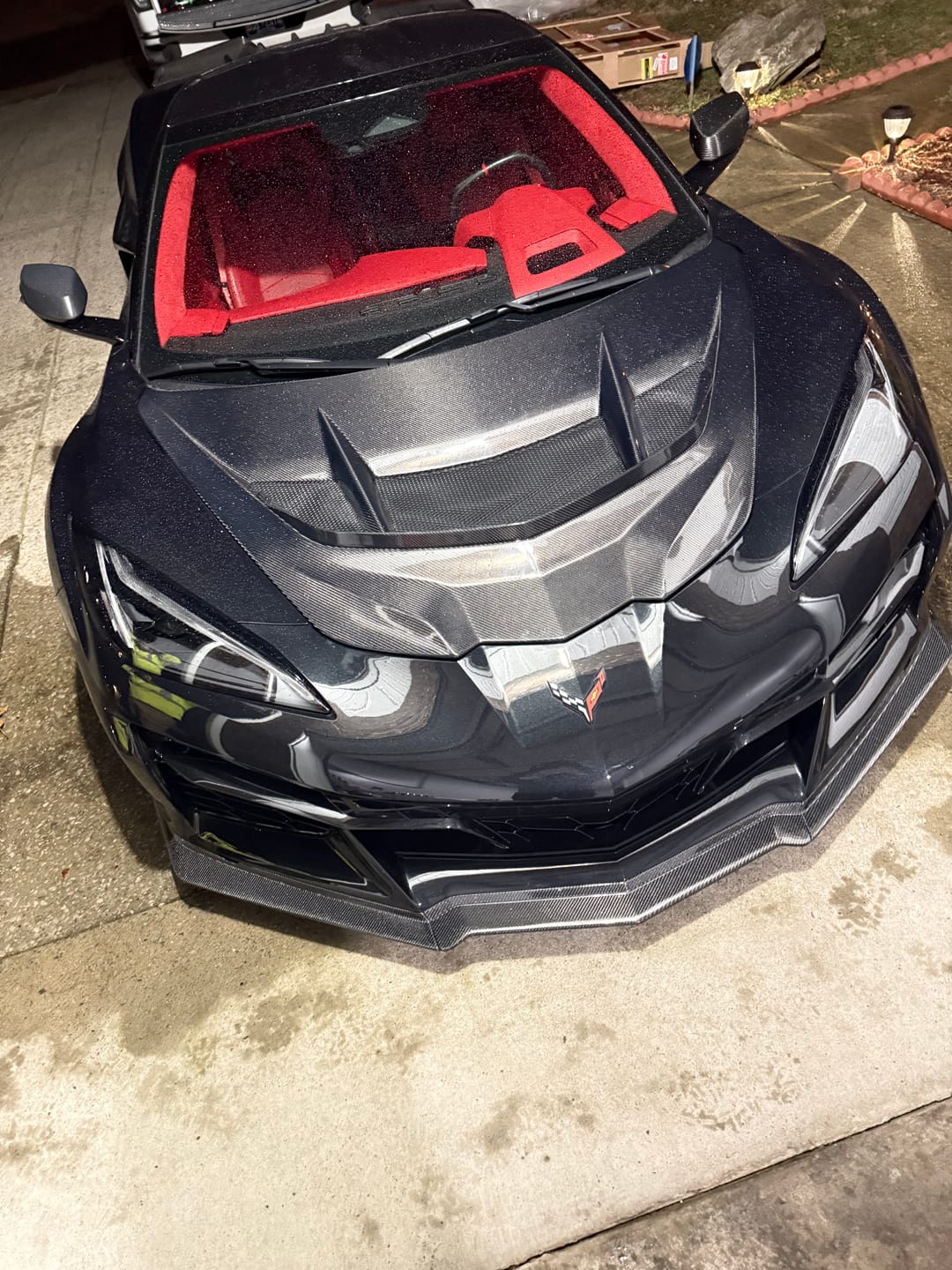 Customer photo review of Corvette C8 ZR1 Front Bumper Vented Extractor Hood