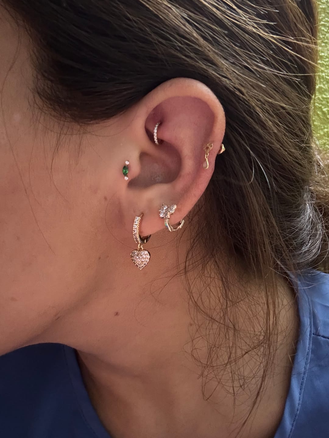 Customer photo review of Piercing Infinity con Zirconias Titanio