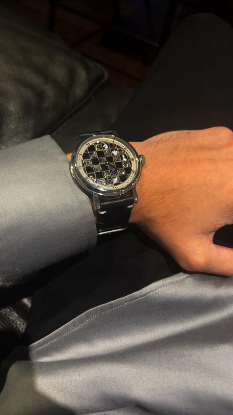Customer photo review of Chess Skeleton Watch - Checkmate