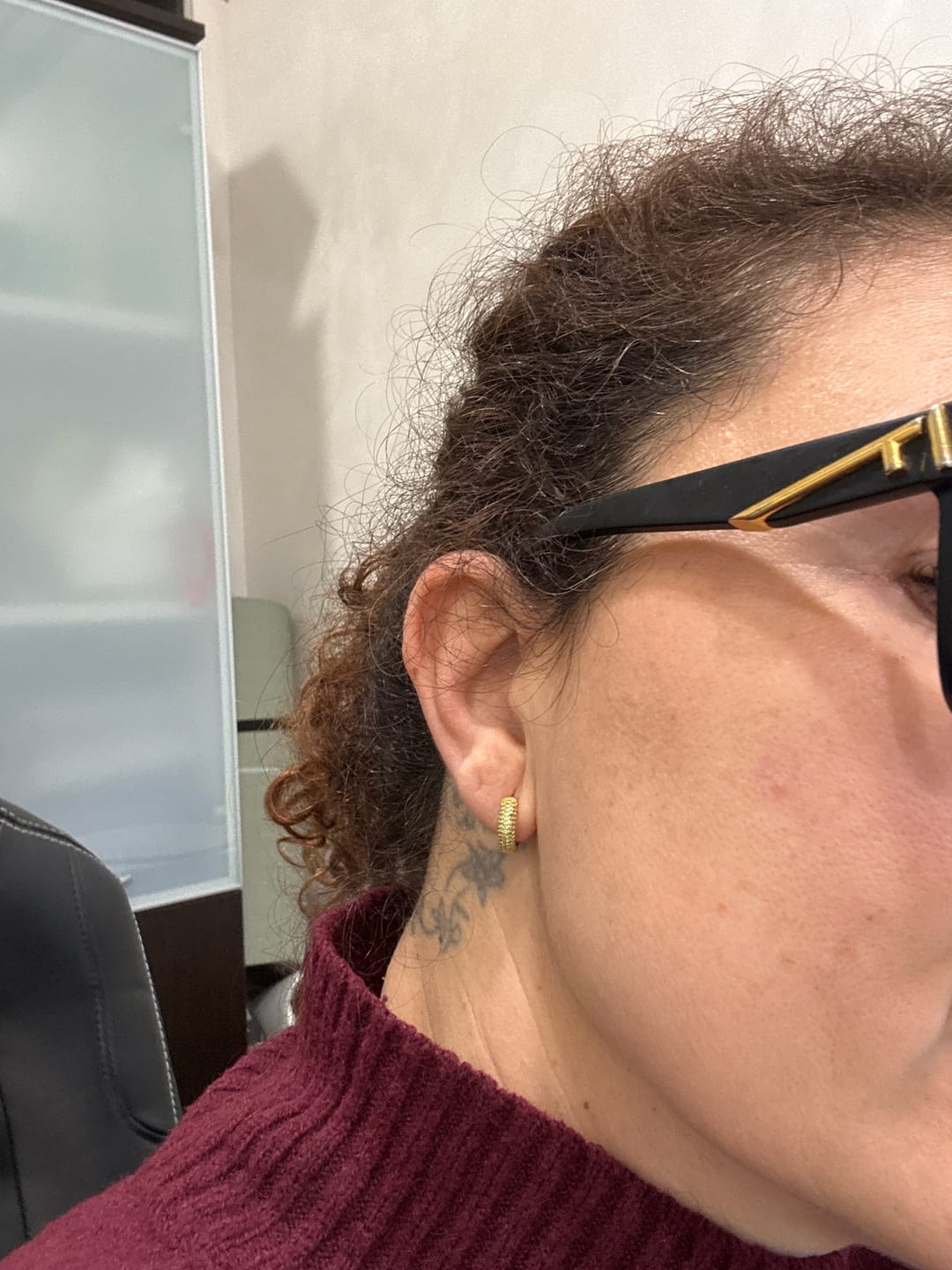 Customer photo review of Orecchino HOOP GEMS - Lemon