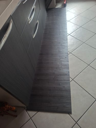 Customer photo review of Tappeto Passatoia cucina a metraggio in bamboo Cucina Antiscivolo Lavabile Antimacchia Multiuso