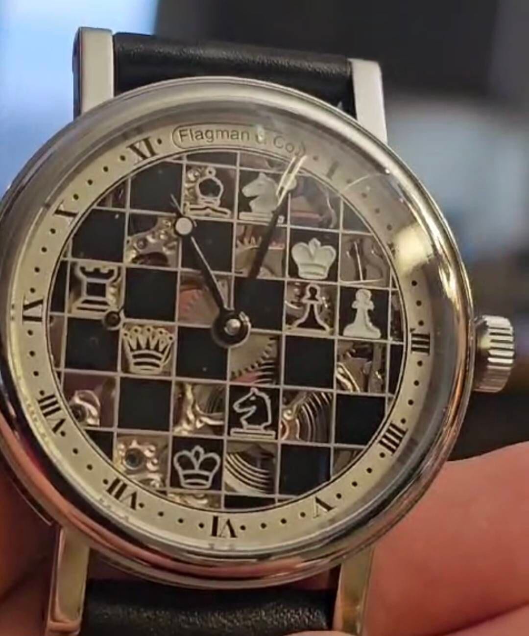 Customer photo review of Chess Skeleton Watch - Checkmate