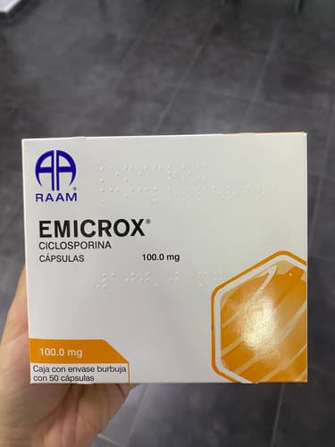 Customer photo review of Emicrox 100 mg c/50 Cápsulas - Ciclosporina