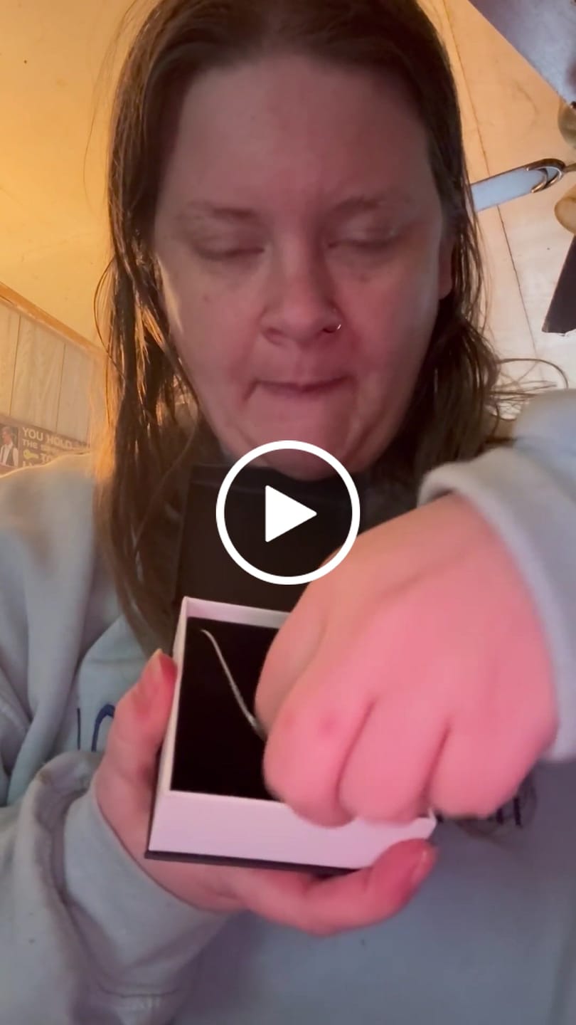 Customer video review of Photo Engraved Necklace Memorial Gift