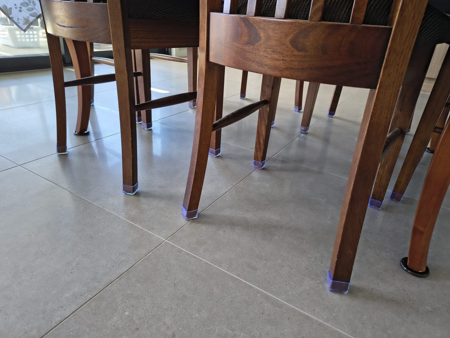 Customer photo review of Round Felt Silicone Chair Leg Protectors | Extra-Durable Chair Floor Protectors