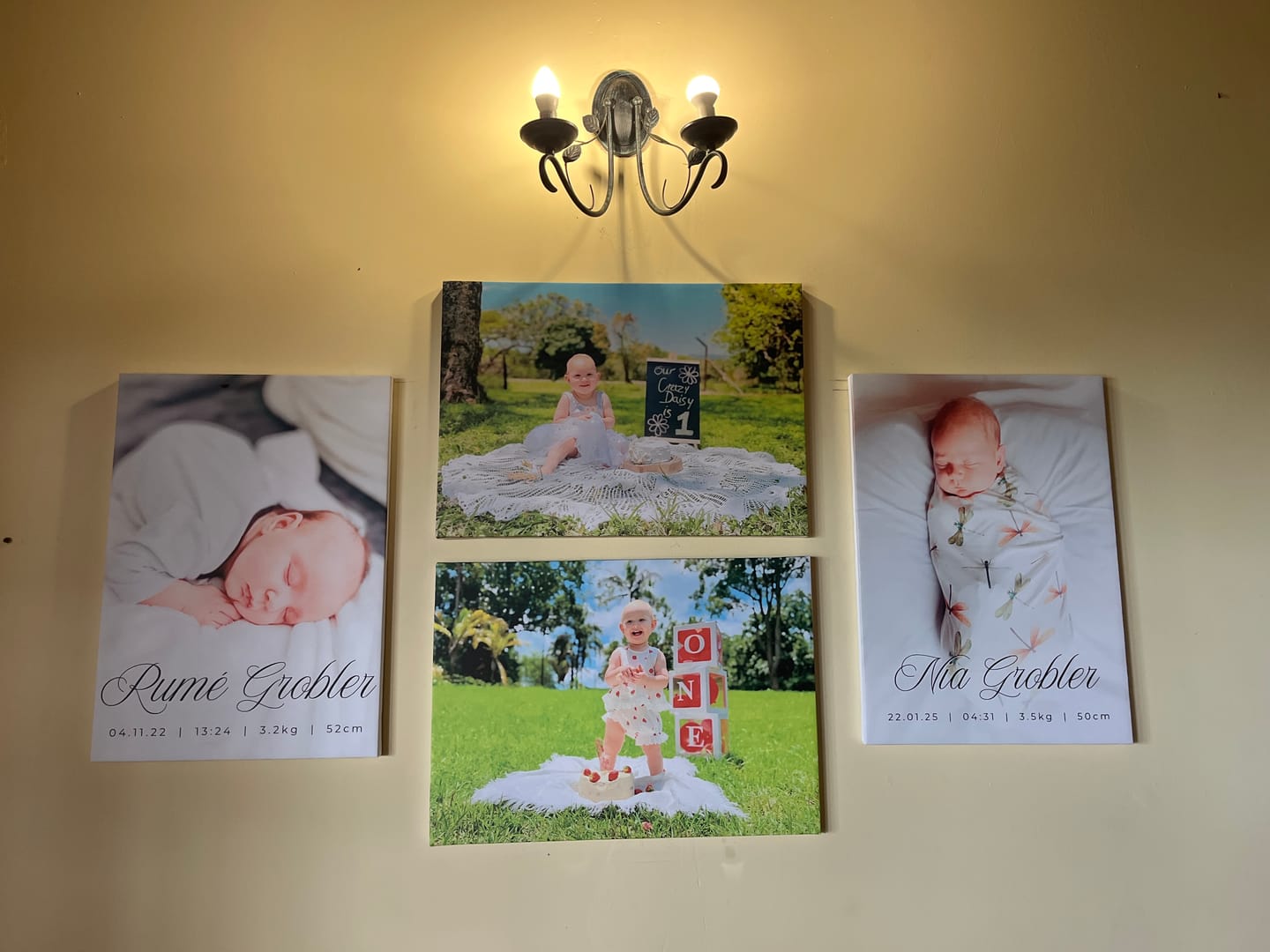Customer photo review of 4 x A2 Canvas Combo