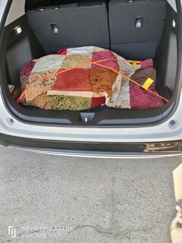 Customer's Space Saver Spare Wheel Kit shown fitting in the trunk of a Honda HR-V.