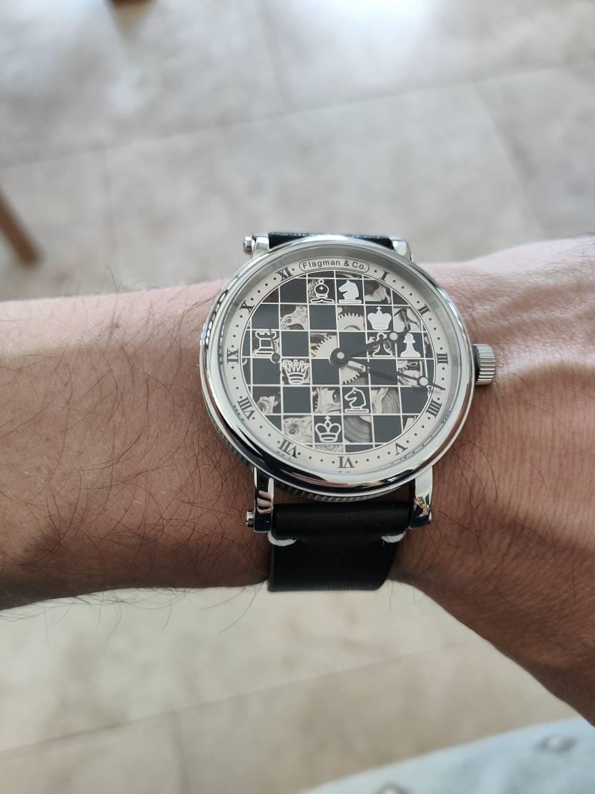 Customer photo review of Chess Skeleton Watch - Checkmate