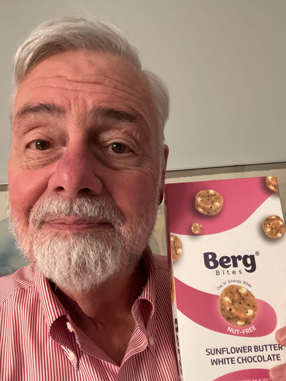 Customer photo review of Berg Bites Sunflower Butter White Chocolate - Box of 8