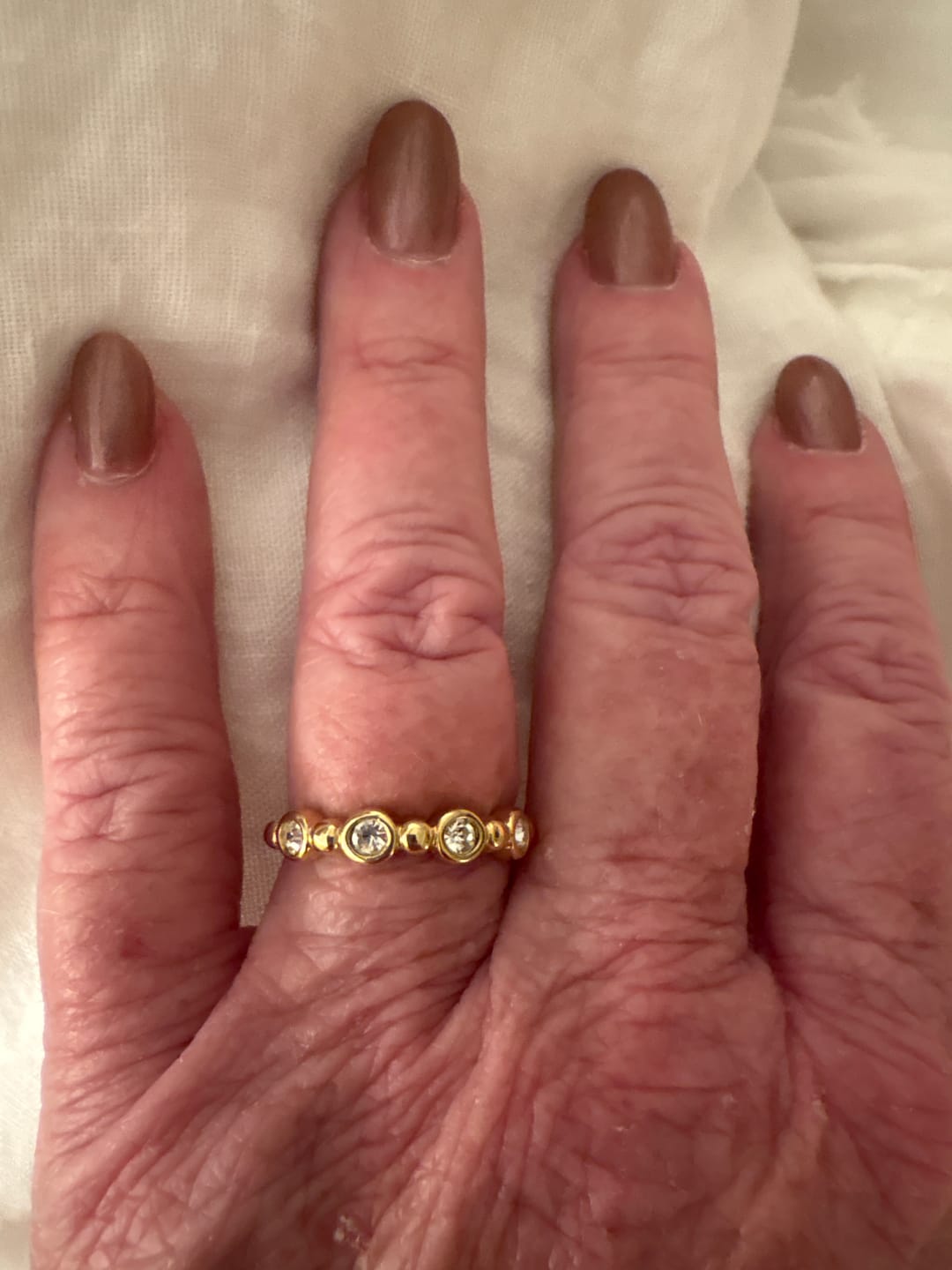 Customer photo review of Beaded Tennis Ring