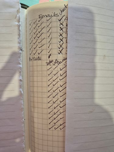 Customer photo review of Running List Weekly Planner