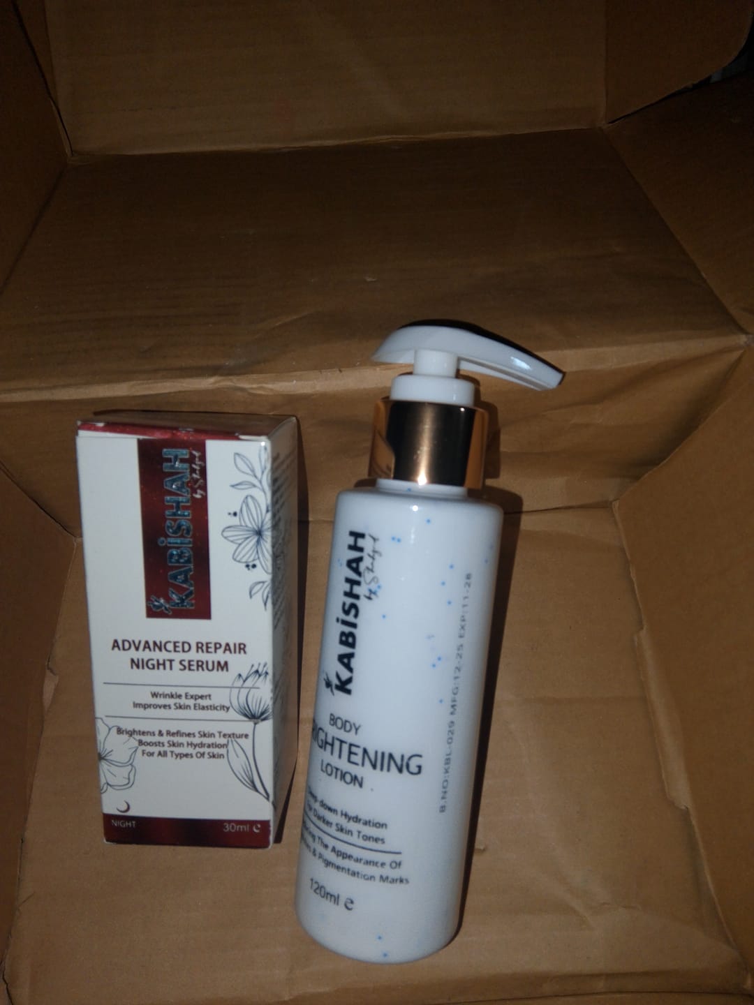 Customer photo review of DazzleSkin Body Hydrating Lotion Double Pack
