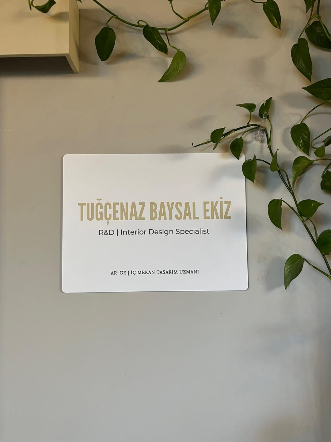 Customer photo review of Beyaz Pleksi Kapı Tabelası