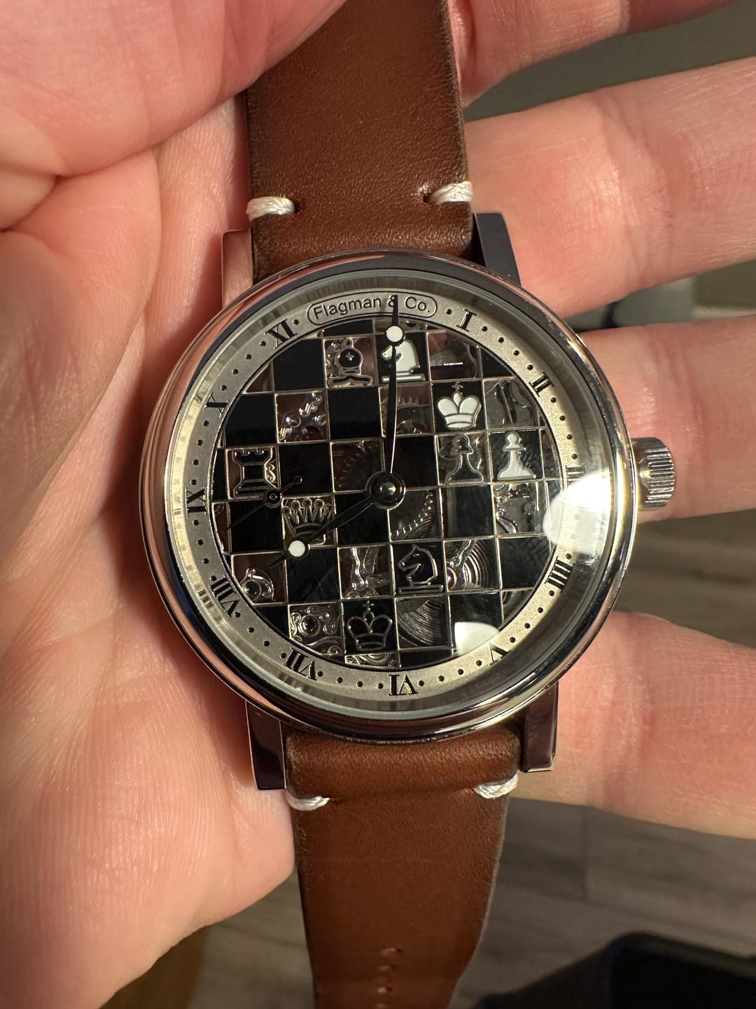 Customer photo review of Chess Skeleton Watch - Checkmate