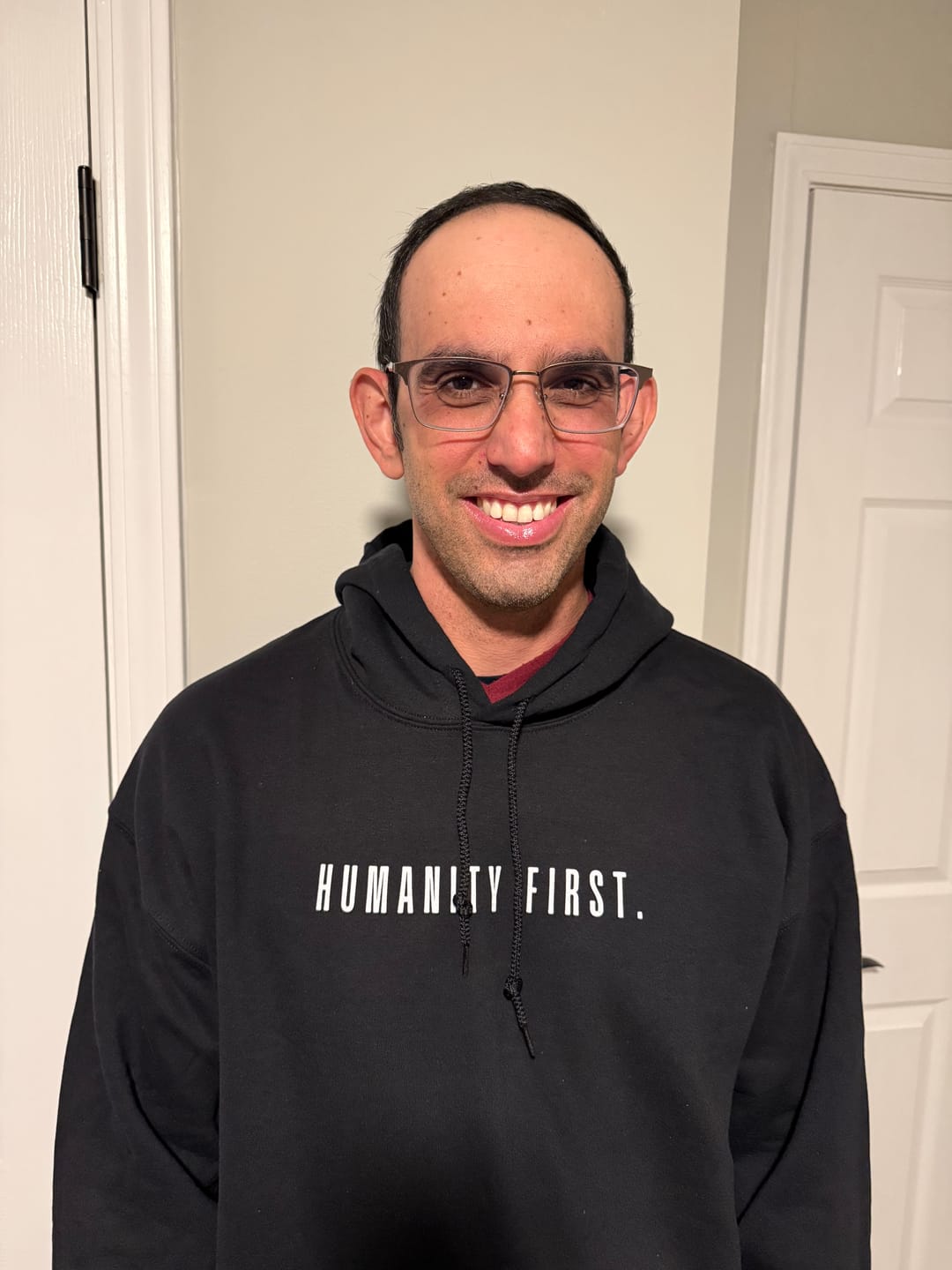 Customer photo review of Humanity First Hoodie