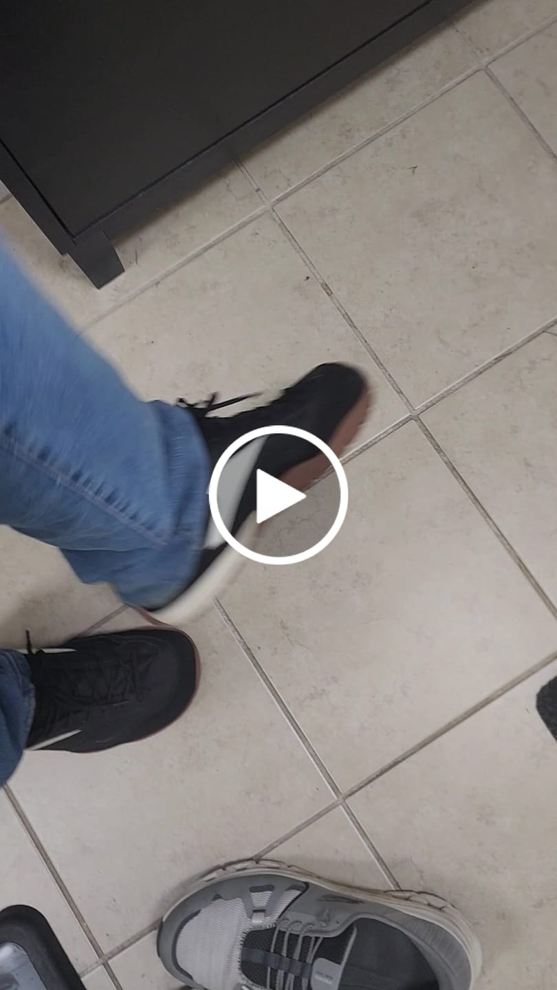 Customer video review of Hollow - Wide Toe Sneakers