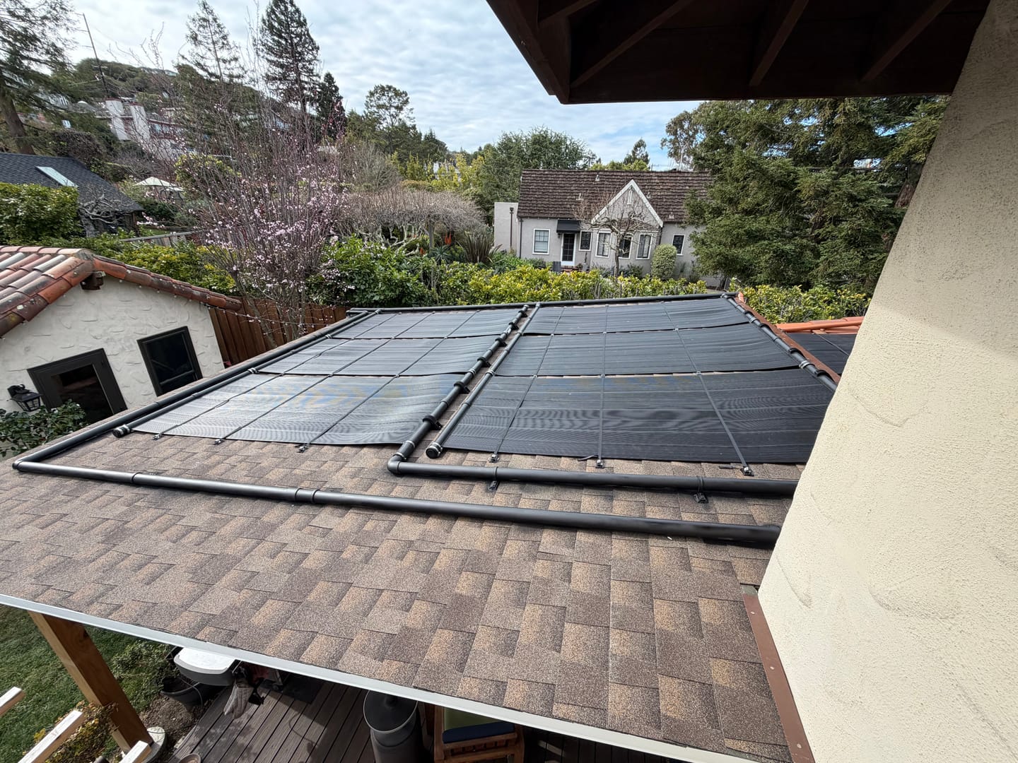 Customer photo review of SwimEasy High-Performance Solar Pool Heater Panel Replacement - Highest Performing Design - 15-20 Year Life Expectancy (Includes 4 Heavy-Duty Rubber Hose Connectors)