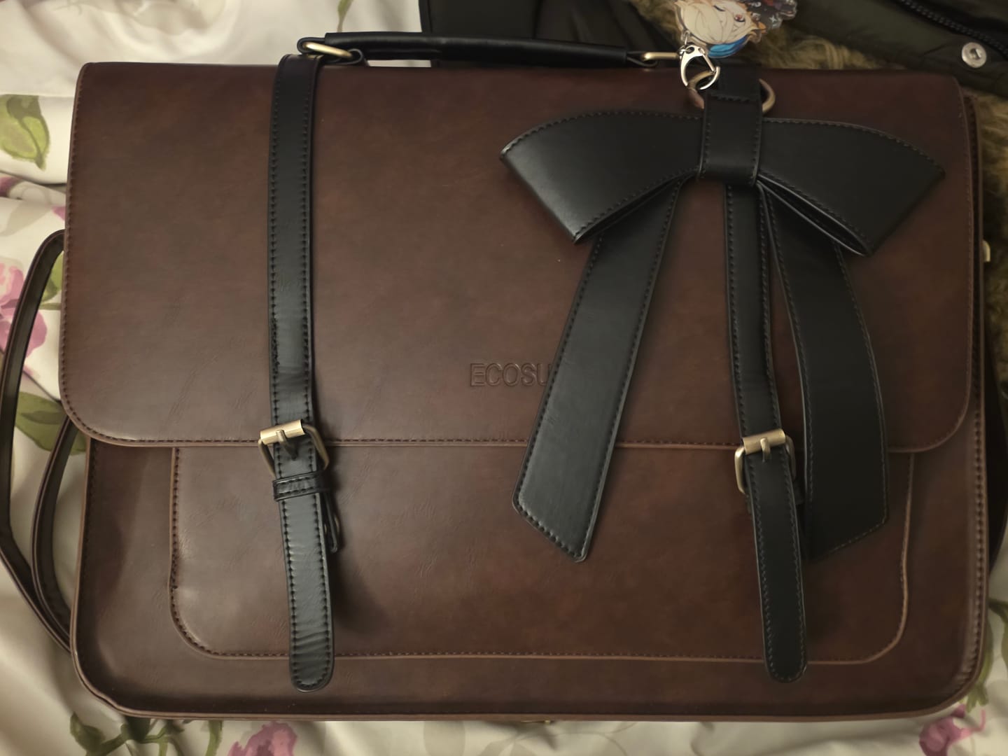Customer photo review of Cocoa Truffle Ecosusi Classic Bow Briefcase