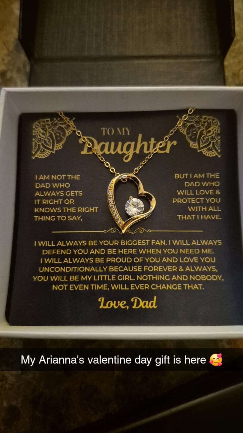 Customer photo review of You will always be my little girl - Necklace for Daughter from Dad