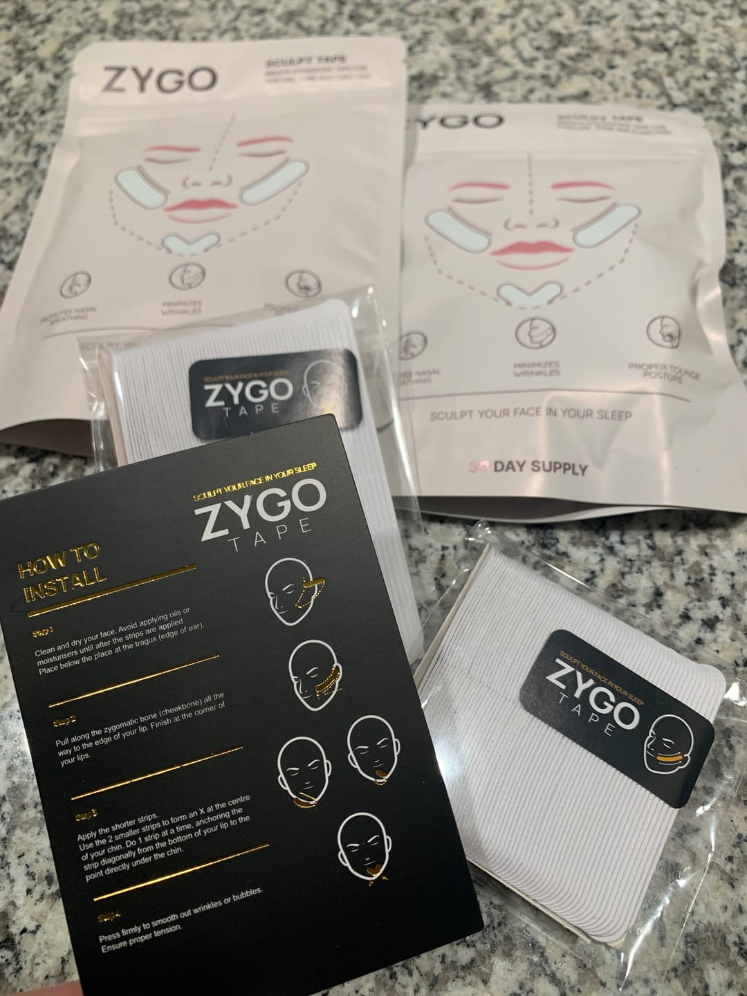 Customer photo review of Revive Your Beauty - Zygomatic Tape for Facial Sculpting & Anti-Aging (Female Version)