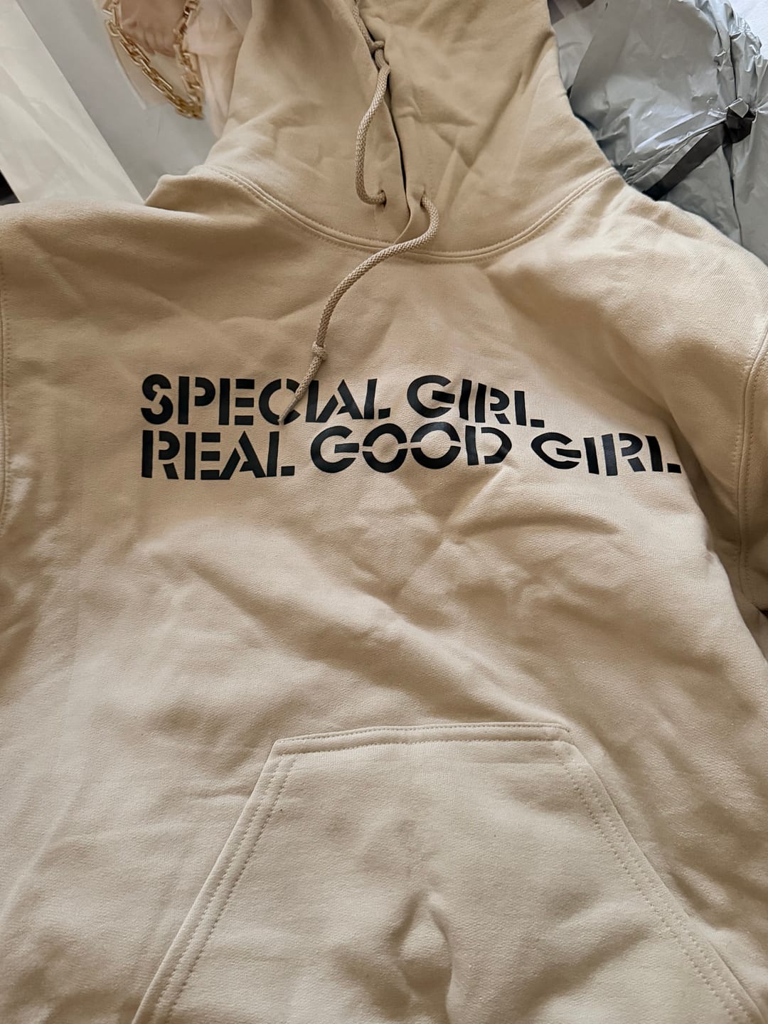 Customer photo review of Brown & Bougie hoodie